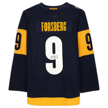 N.Predators #9 Filip Forsberg Fanatics Authentic Autographed 2022 Stadium Series Jersey Navy Stitched American Hockey Jerseys - Main View