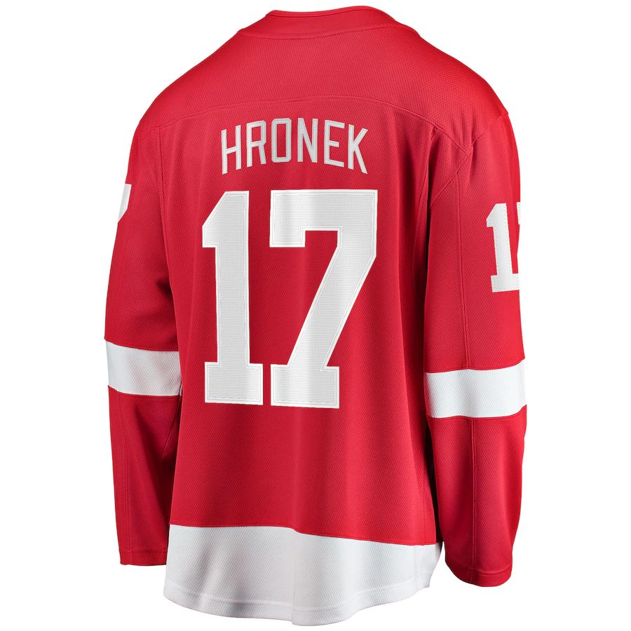 D.Red Wings #17 Filip Hronek  Fanatics Branded Home Breakaway Player Jersey Red Stitched American Hockey Jerseys - Main View