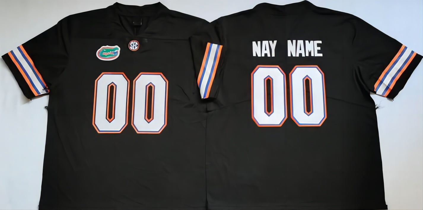Custom Football Florida Gators Black Jersey Mens Youth Women Short Sleeve College Jerseys Stitched American Football Jerseys - Main View