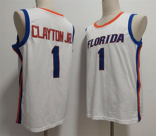 F.Gators #1 Walter Clayton Jr. White Stitched Basketball American College Jerseys - Main View