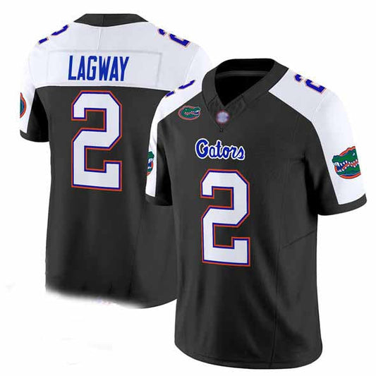 F.Gators #2 DJ Lagway Black Alternate 2024 F.U.S.E. Florida Patch Vapor Limited Stitched Football Stitched Football Jersey American College Jerseys - Main View