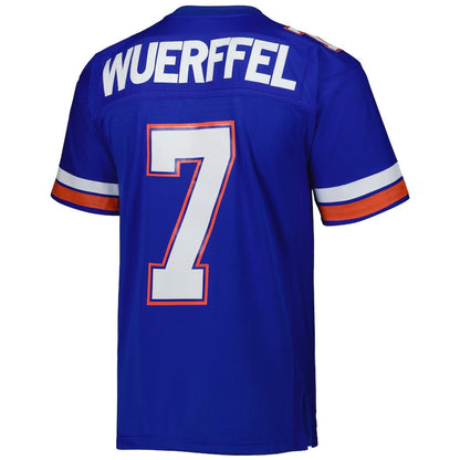 F.Gators #7 Danny Wuerffel Mitchell & Ness 1996 Legacy Jersey - Royal American College Jerseys - Main View