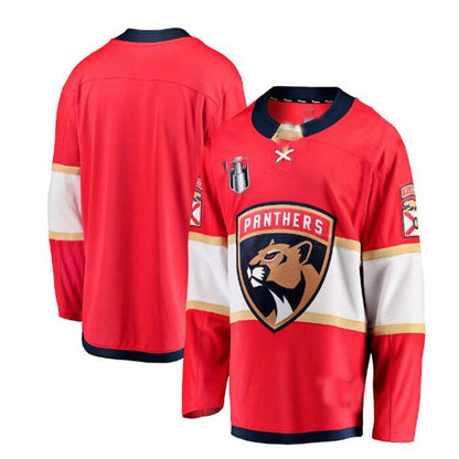 F.Panthers Fanatics Branded 2023 Stanley Cup Final Home Breakaway Jersey - Red Stitched American Hockey Jerseys - Main View