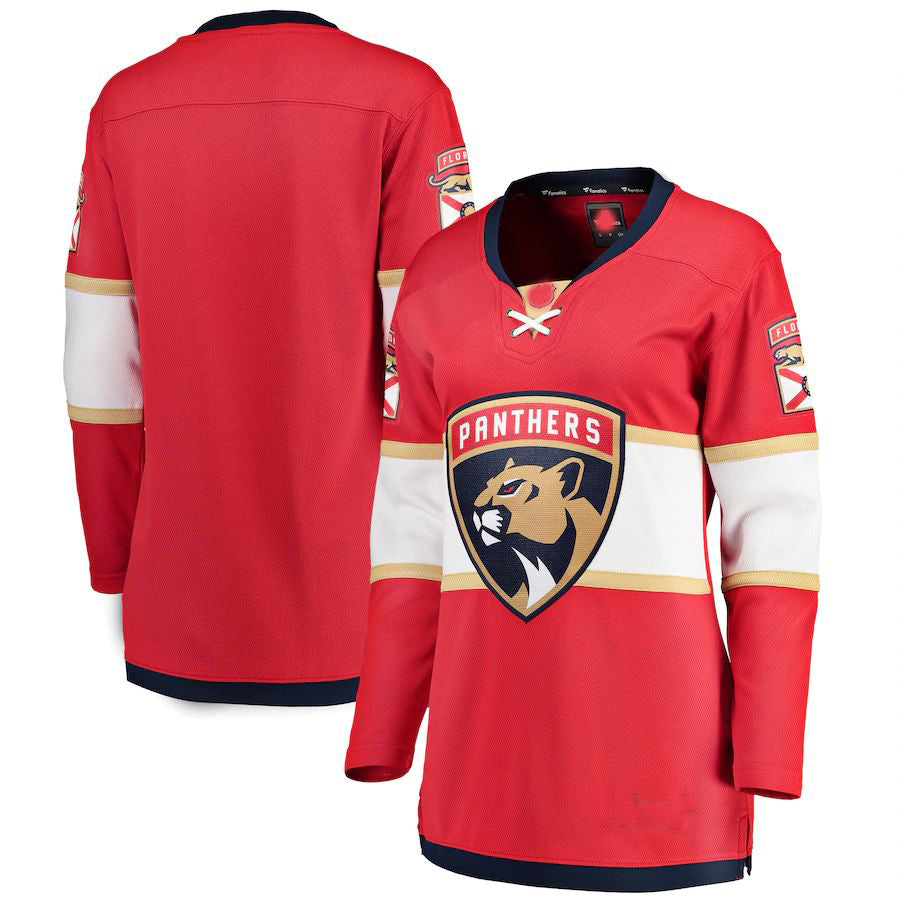 F.Panthers Fanatics Branded Breakaway Home Jersey Red Stitched American Hockey Jerseys - Main View