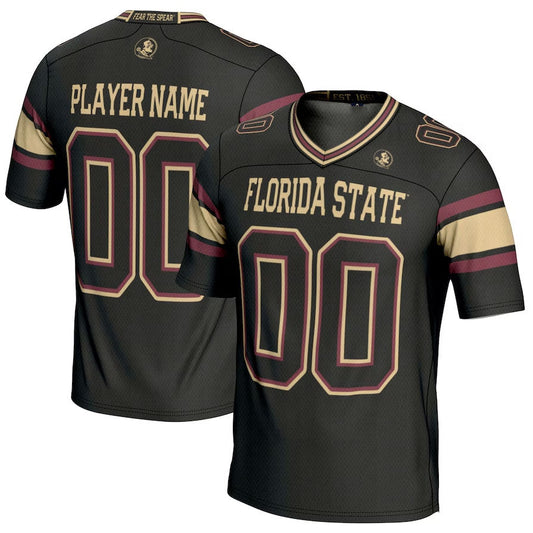 Custom F.State Seminoles GameDay Greats NIL Pick-A-Player Football Jersey - Black American College Jerseys - Main View