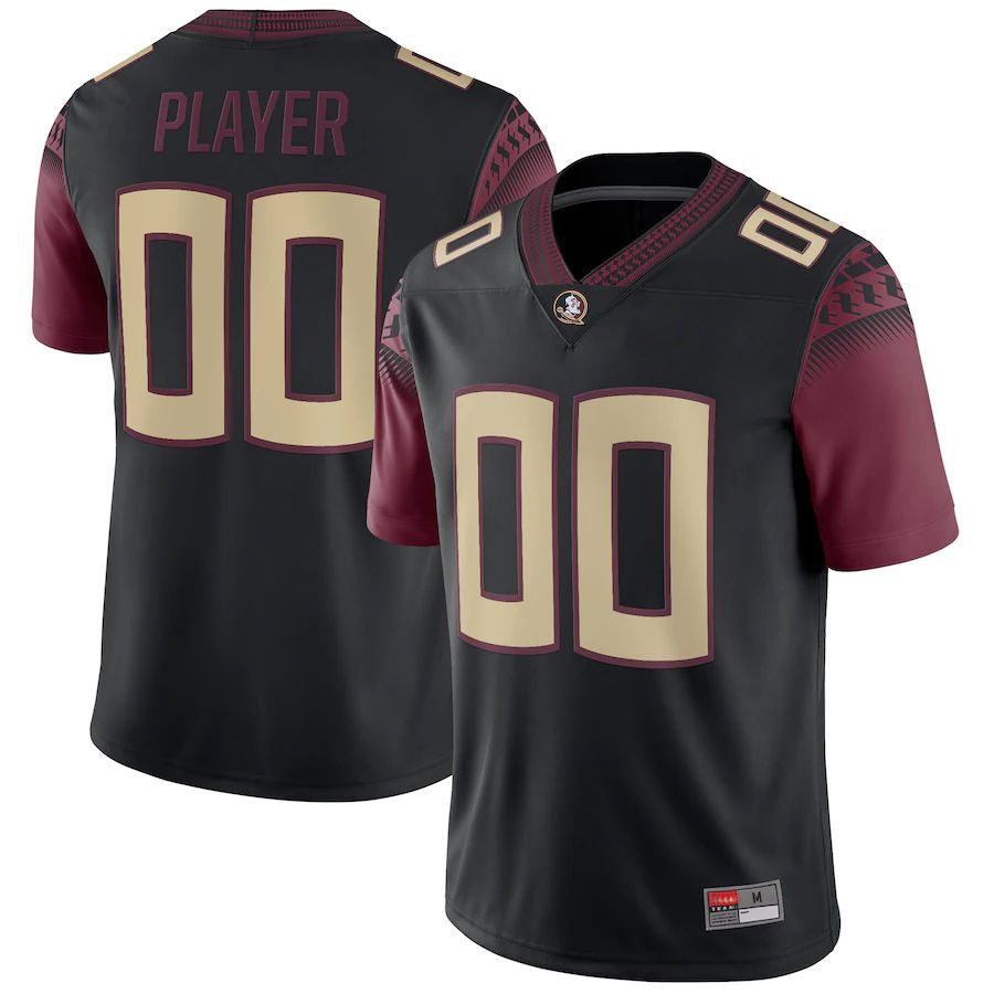 Custom F.State Seminoles Pick-A-Player NIL Replica Football Jersey  Black American Stitched College Jerseys - Main View