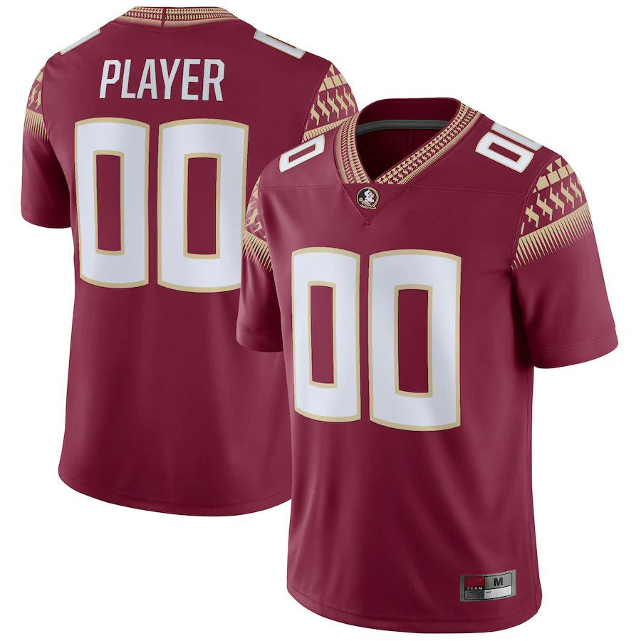 Custom F.State Seminoles Pick-A-Player NIL Replica Football Jersey Garnet American Stitched College Jerseys - Main View