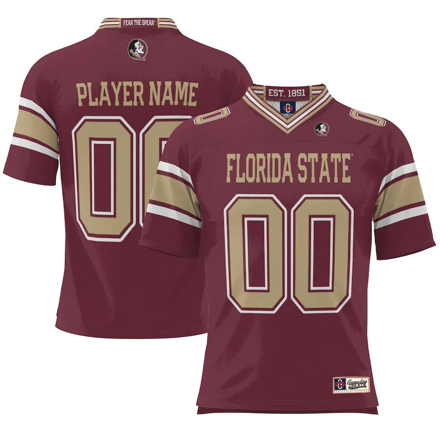 Custom F.State Seminoles ProSphere NIL Pick-A-Player Football Jersey American Stitched College Jerseys - Main View