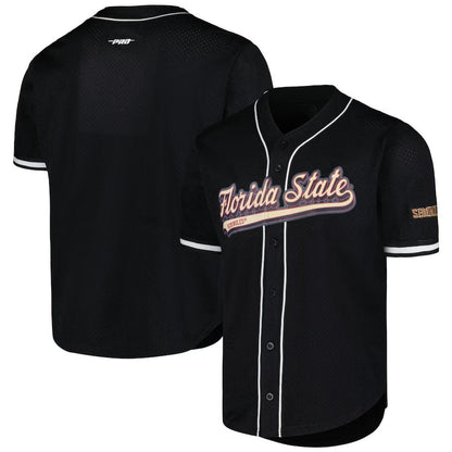 F.State Seminoles Pro Standard Mesh Full-Button Replica Baseball Jersey - Black American College Jerseys - Main View