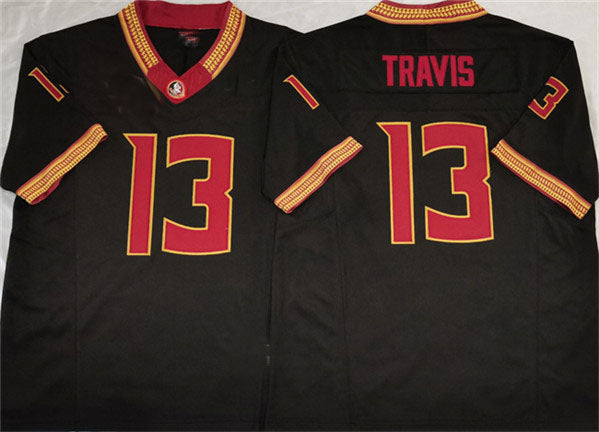 F.State Seminoles #13 Jordan Travis Black 2023 F.U.S.E Stitched College Jerseys - Main View