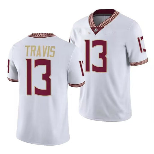F.State Seminoles #13 Jordan Travis White Stitched College Jerseys - Main View