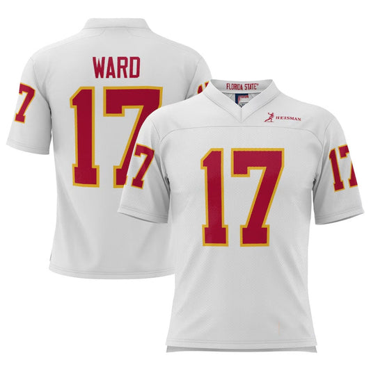 F.State Seminoles #17 Charlie Ward GameDay Greats Heisman Football Jersey - White American College Jerseys - Main View
