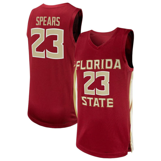 F.State Seminoles #23 Primo Spears NIL Basketball Replica Player Jersey - Garnet American College Jerseys - Main View