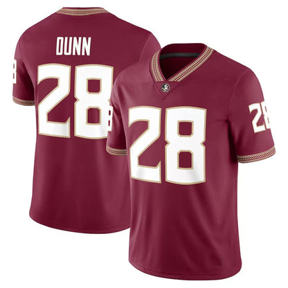 F.State Seminoles #28 Warrick Dunn Alumni Game Jersey - Garnet American College Jerseys - Main View