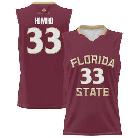 F.State Seminoles #33 Erin Howard GameDay Greats Unisex Lightweight Basketball Alumni Jersey - Garnet American College Jerseys - Main View