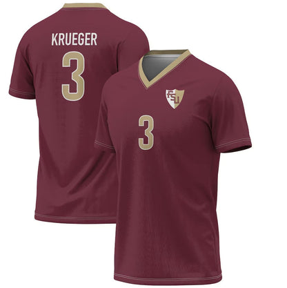 F.State Seminoles #3 Casey Krueger GameDay Greats Youth Lightweight Alumni Soccer Jersey - Garnet American College Jerseys - Main View