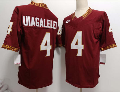 F.State Seminoles #4 DJ Uiagalelei Red FUSE Stitched American College Jerseys - Main View