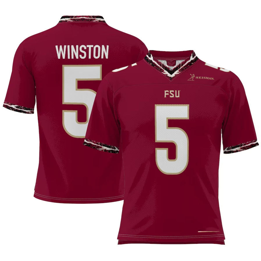 F.State Seminoles #5 Jameis Winston GameDay Greats Heisman Football Jersey – Garnet American College Jerseys - Main View
