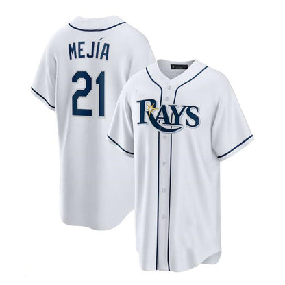 Tampa Bay Rays #21 Francisco Mejía Home Replica Player Jersey - White Baseball Jerseys - Main View
