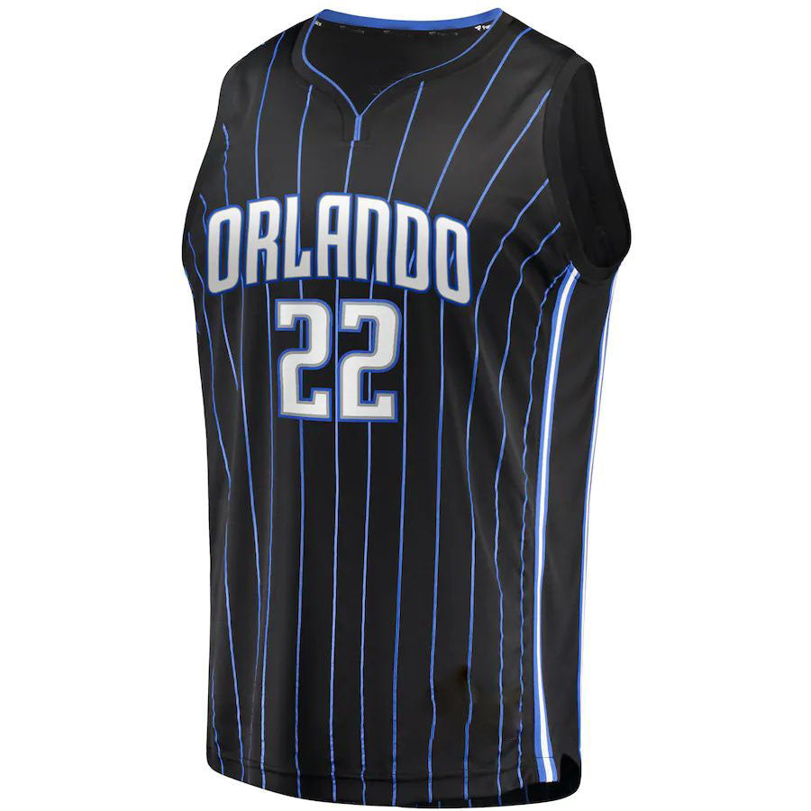 O.Magic #22 Franz Wagner Fanatics Branded  2021-22 Fast Break Replica Jersey Icon Edition  Black Stitched American Basketball Jersey - Main View