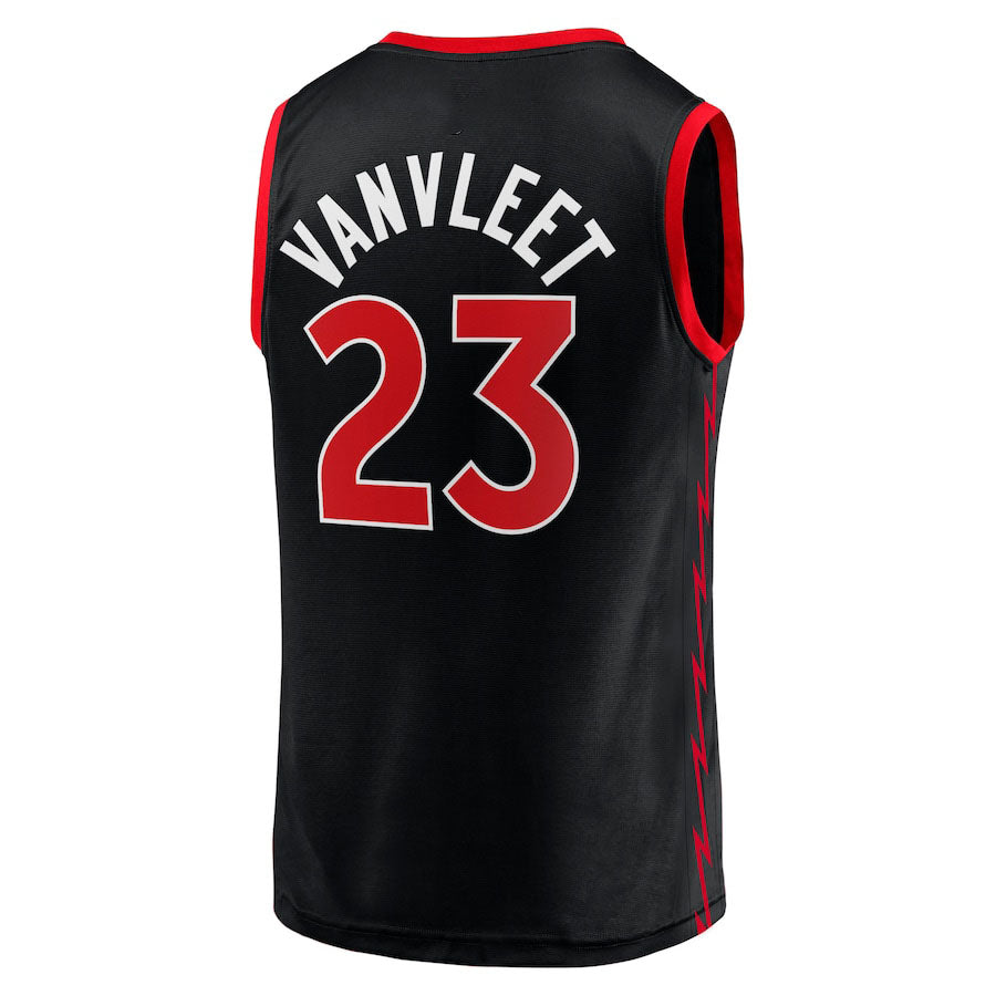 T.Raptors #23 Fred VanVleet Fanatics Branded  Fast Break Player Jersey Black Statement Edition Stitched American Basketball Jersey - Main View