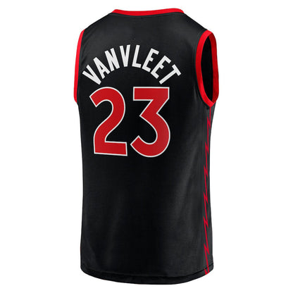 T.Raptors #23 Fred VanVleet Fanatics Branded  Fast Break Player Jersey Black Statement Edition Stitched American Basketball Jersey - Main View