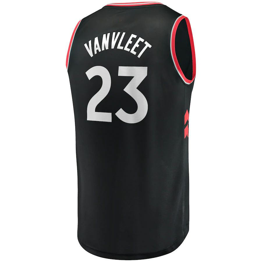 T.Raptors #23 Fred VanVleet Fanatics Branded Fast Break Replica Player Jersey Black Statement Edition Stitched American Basketball Jersey - Main View