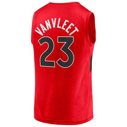 T.Raptors #23 Fred VanVleet Fanatics Branded  Fast Break Replica Player Jersey Red Icon Edition Stitched American Basketball Jersey - Main View