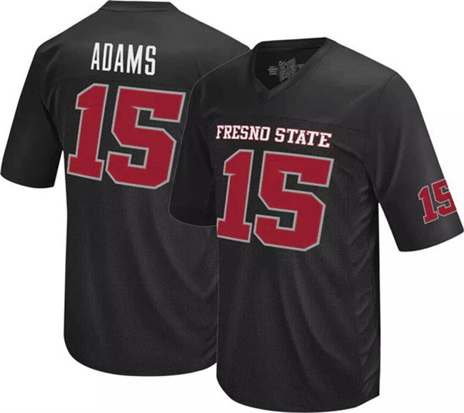 F.State Bulldogs #15 Davante Adams Black Stitched Game American College Jerseys - Main View