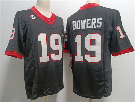 G.Bulldogs #19 Brock Bowers Black Stitched Jersey College Jerseys - Main View
