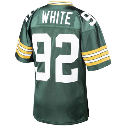 GB.Packers #92 Reggie White Mitchell & Ness Green 1993 Authentic Throwback Retired Player Jersey Stitched American Football Jerseys - Main View