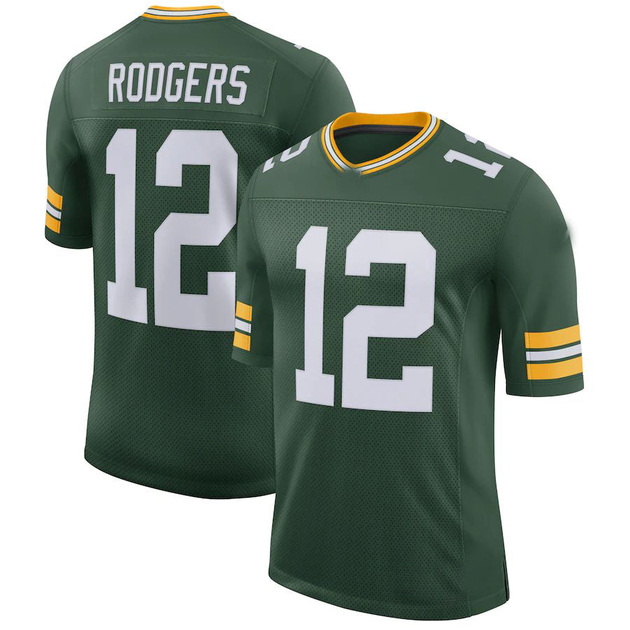 GB.Packers #12 Aaron Rodgers Green Classic Limited Player Jersey Stitched American Football Jerseys - Main View