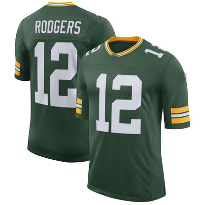 GB.Packers #12 Aaron Rodgers Green Classic Limited Player Jersey Stitched American Football Jerseys - Main View