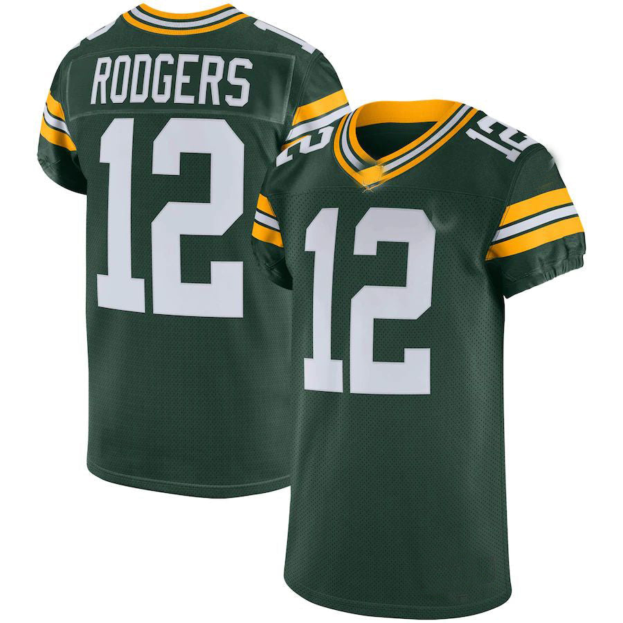 GB.Packers #12 Aaron Rodgers Green Vapor Elite Jersey Stitched American Football Jerseys - Main View