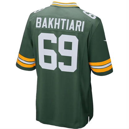 GB.Packers #69 David Bakhtiari Green Game Player Jersey Stitched American Football Jerseys - Main View