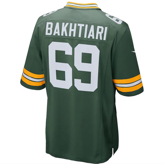 GB.Packers #69 David Bakhtiari Green Game Player Jersey Stitched American Football Jerseys - Main View