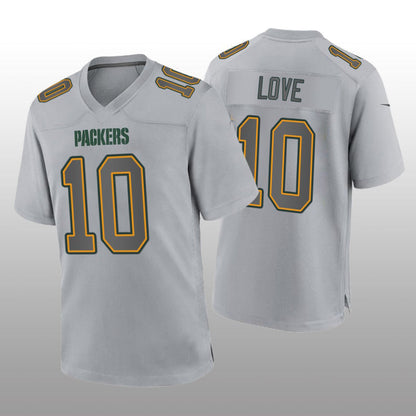 GB.Packers #10 Jordan Love Gray Atmosphere Game Jersey Stitched American Football Jerseys - Main View