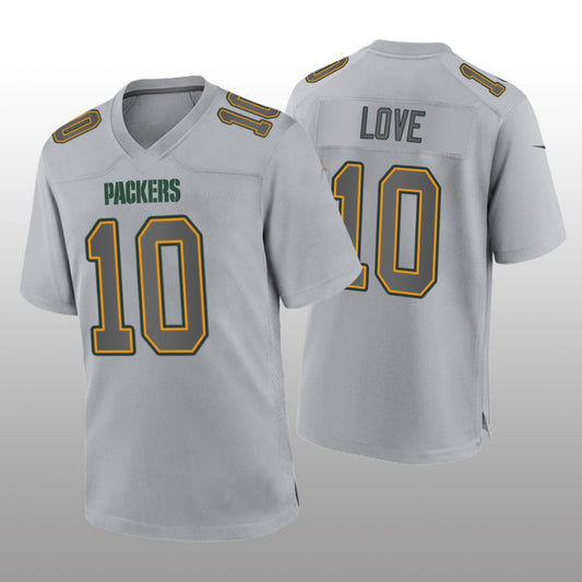 GB.Packers #10 Jordan Love Gray Atmosphere Game Jersey Stitched American Football Jerseys - Main View