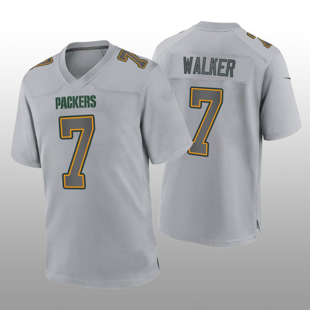 GB.Packers #7 Quay Walker Gray Atmosphere Game Jersey Stitched American Football Jerseys - Main View
