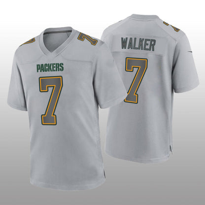 GB.Packers #7 Quay Walker Gray Atmosphere Game Jersey Stitched American Football Jerseys - Main View