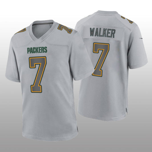GB.Packers #7 Quay Walker Gray Atmosphere Game Jersey Stitched American Football Jerseys - Main View