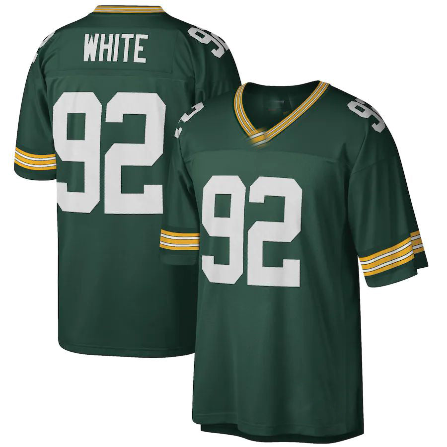 GB.Packers #92 Reggie White Mitchell & Ness Green Big & Tall 1996 Retired Player Replica Jersey Stitched American Football Jerseys - Main View