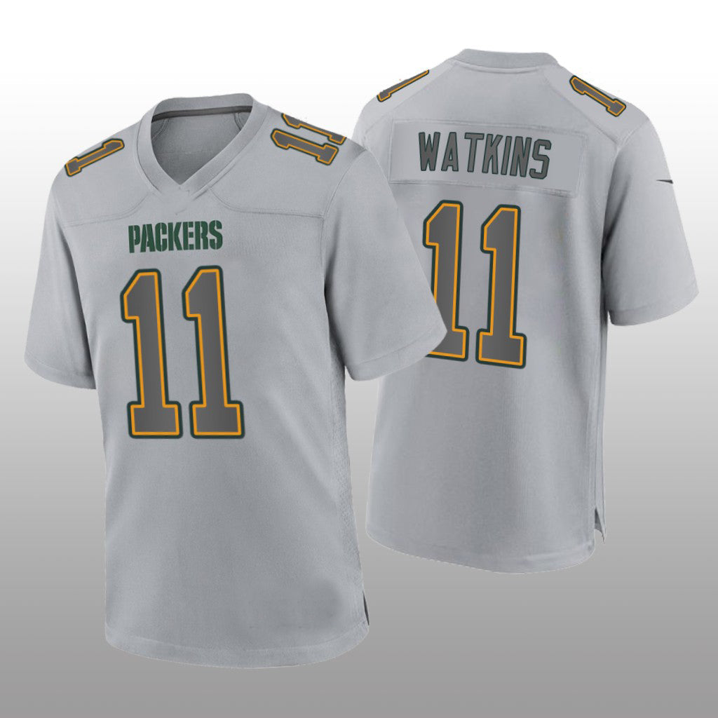 GB.Packers #11 Sammy Watkins Gray Atmosphere Game Jersey Stitched American Football Jerseys - Main View