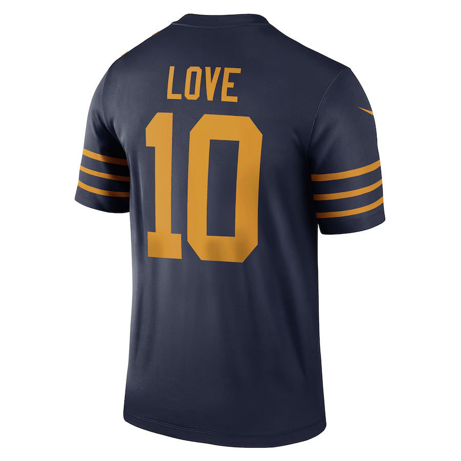 GB.Packers #10 Jordan Love Navy The 1923 Classic Legend Player Dri-FIT Top American Football Jerseys - Main View