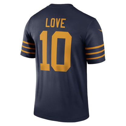 GB.Packers #10 Jordan Love Navy The 1923 Classic Legend Player Dri-FIT Top American Football Jerseys - Main View