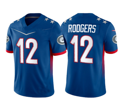 GB.Packers #12 Aaron Rodgers Blue 2022 Pro Bowl Vapor Untouchable Stitched Limited Jersey American Football Jerseys - Main View