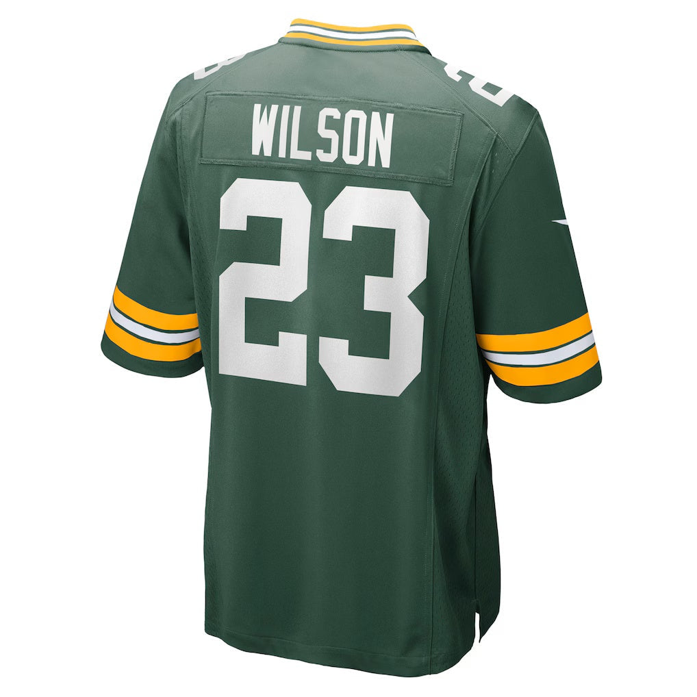 GB.Packers #23 Emanuel Wilson Green Team Game American Football Jerseys - Main View