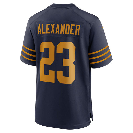 GB.Packers #23 Jaire Alexander Navy Alternate Game American Football Jerseys - Main View