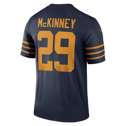 GB.Packers #29 Xavier McKinney Navy The 1923 Classic Legend Player Dri-FIT Top American Football Jerseys - Main View