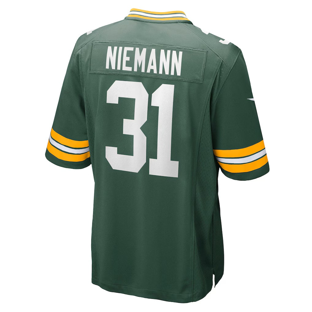 GB.Packers #31 Nick Niemann Green Team Game American Football Jerseys - Main View